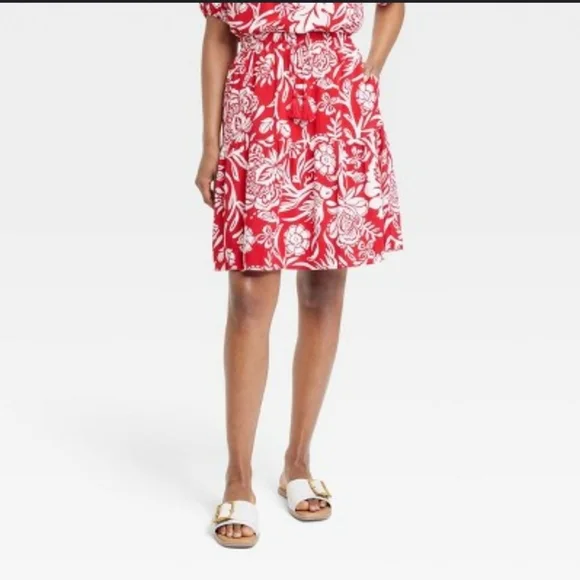 NWT Women Knox Rose | Mini Tiered Skirt Side Pockets XS - Picture 2 of 11